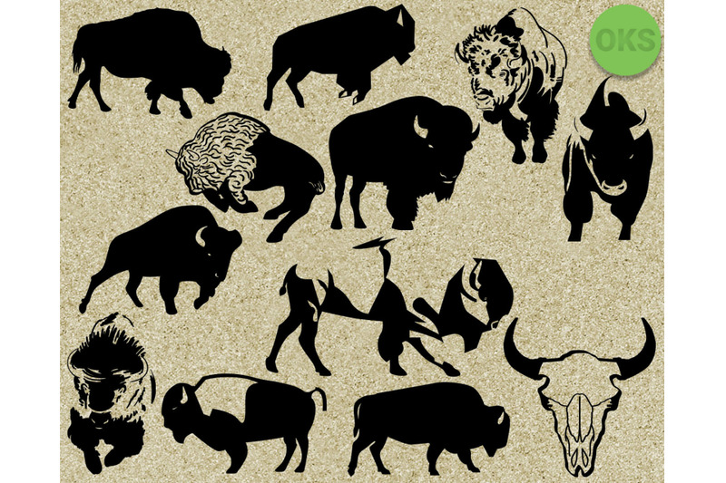 Download bison svg, svg files, vector, clipart, cricut, download By CrafterOks | TheHungryJPEG.com