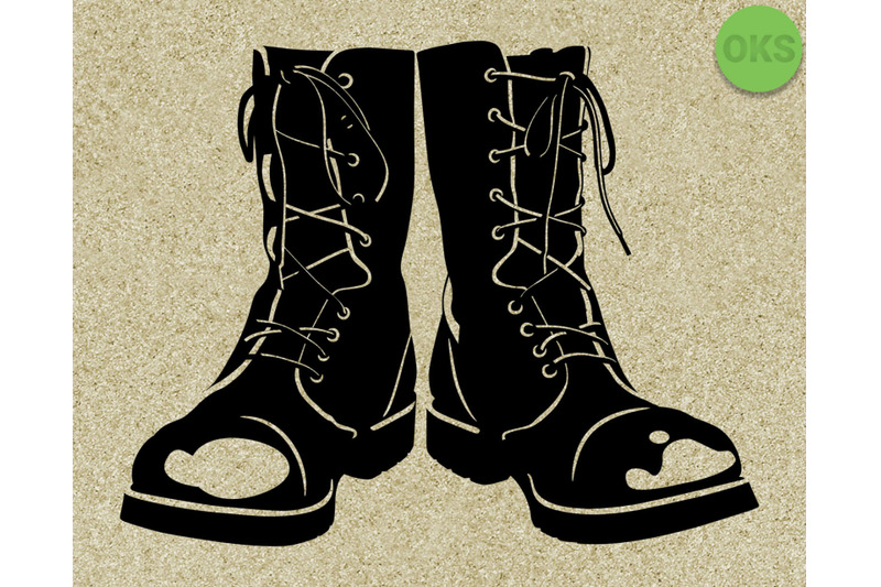 Download combat boots svg, svg files, vector, clipart, cricut, download By CrafterOks | TheHungryJPEG.com