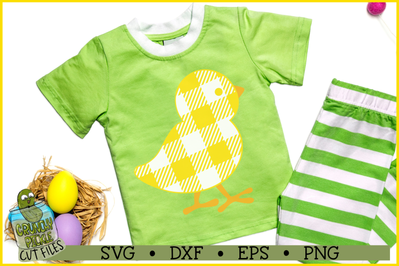 plaid-amp-grunge-baby-chick-easter-svg