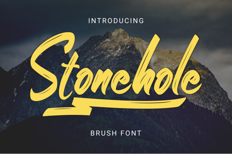 stonehole-brush-font