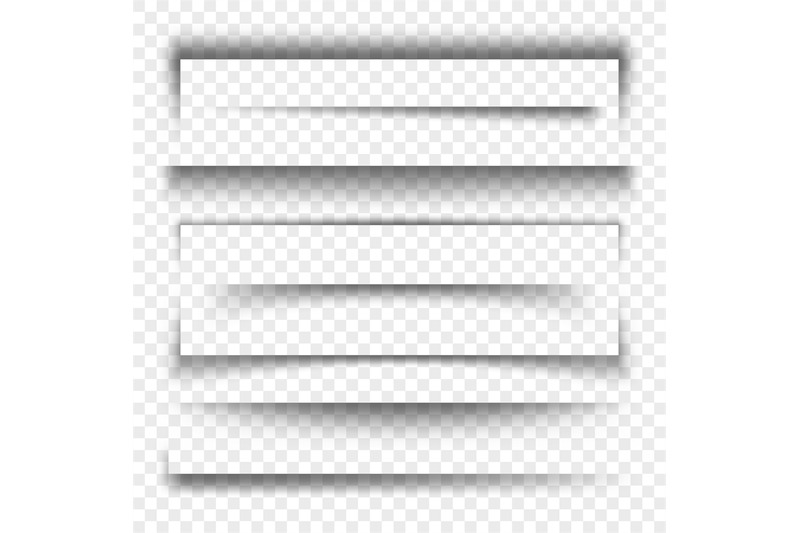 paper-banner-and-dividers-realistic-3d-transparent-shadow-effect-vect