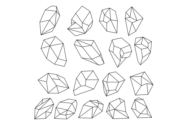 diamond-3d-shapes-natural-crystals-outline-gem-stones-vector-set