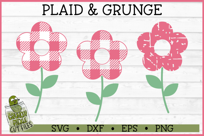 plaid-and-grunge-flower-svg