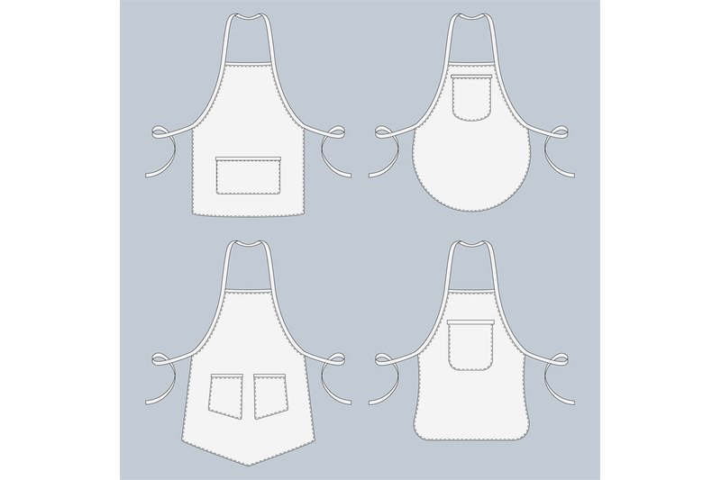 cook-uniform-restaurant-apron-vector-template-collection