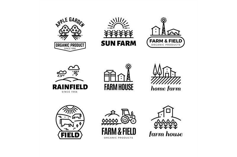retro-farm-and-organic-products-vector-emblems-and-logos-vintage-line