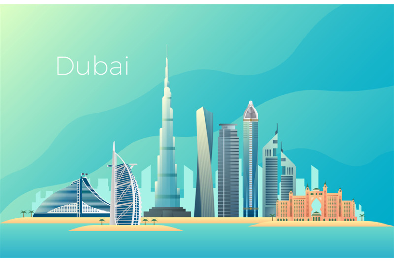 dubai-city-landscape-emirates-architecture-cityscape-vector-landmark