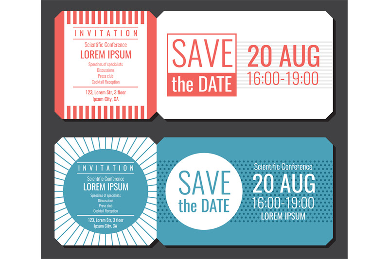 save-the-date-minimalist-invitation-ticket-vector-design-wedding-card
