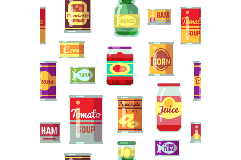canned-goods-and-food-in-metal-container-vector-seamless-pattern