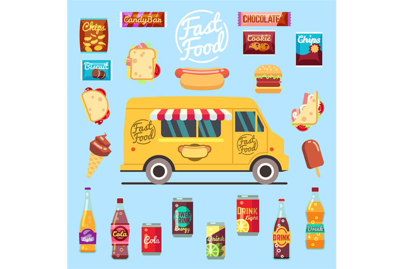 food-truck-with-big-set-summer-meal-fast-food-snacks-bottle-drinks-a