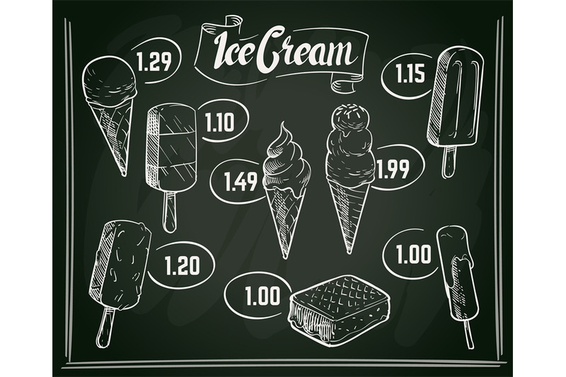 hand-drawn-ice-cream-menu-vector-design-on-chalkboard