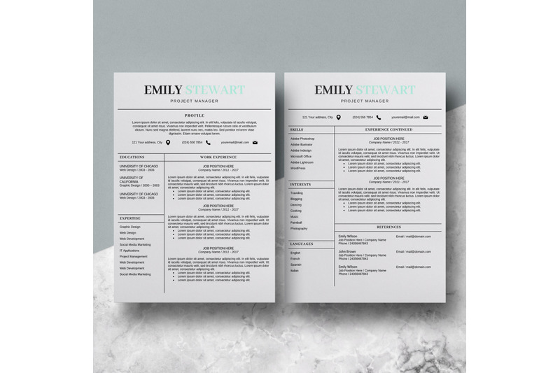 resume-word-template-cv-template-emily