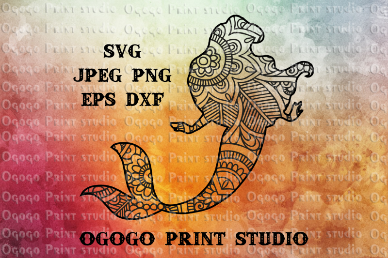 Download Mermaid SVG, Mandala svg, Zentangle SVG, Cricut cut file ...