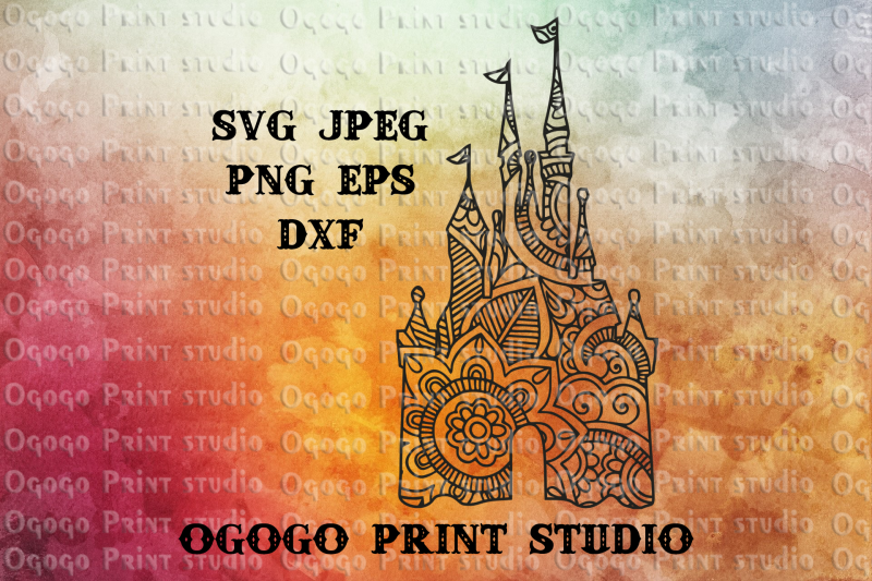 castle-svg-zentangle-svg-mandala-svg-cricut-cut-file