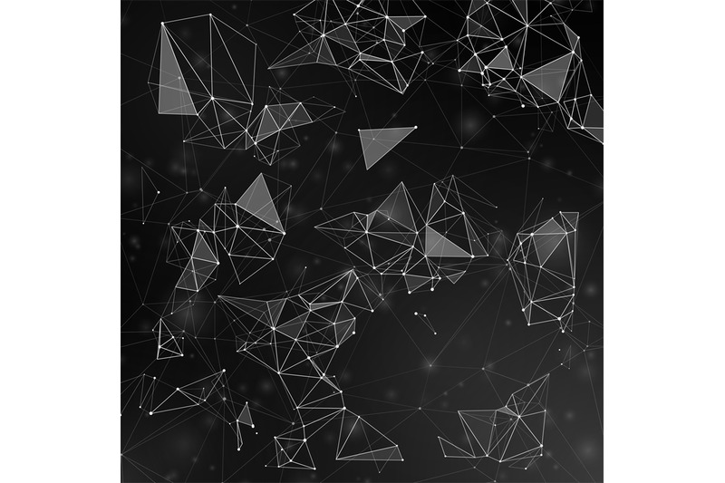 fractal-polygonal-shapes-connecting-by-lines-with-dots-vector-backgrou