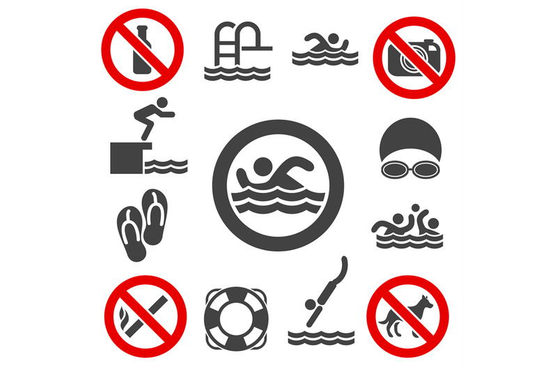 swimming-vector-icons