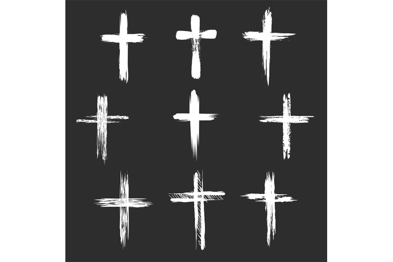 grunge-christian-cross-icons