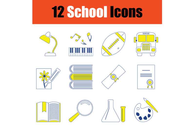 school-icon-set