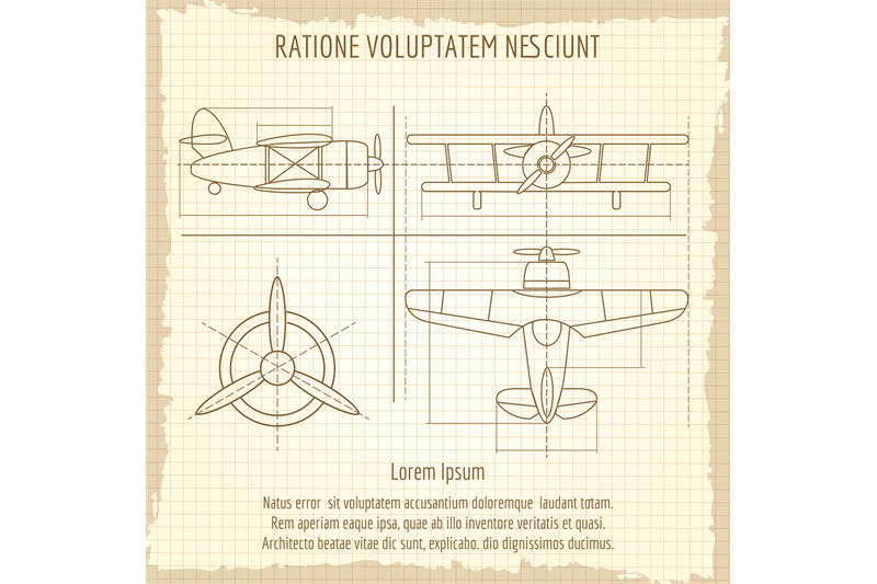 aircraft-retro-blueprint-drawing