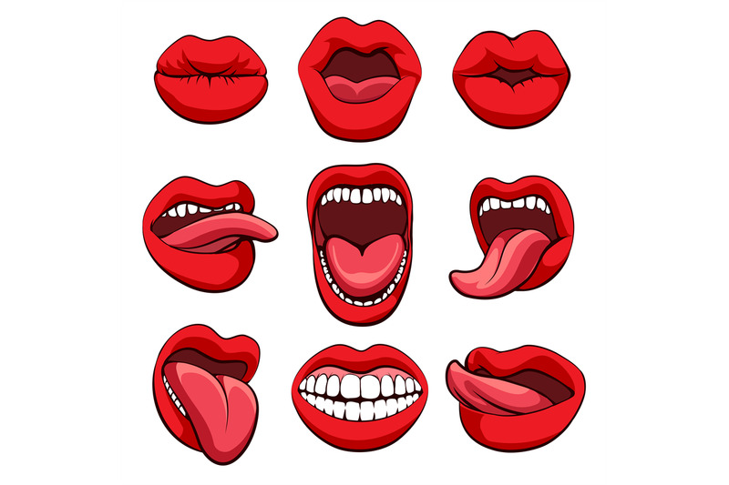 mouths-expressions-set