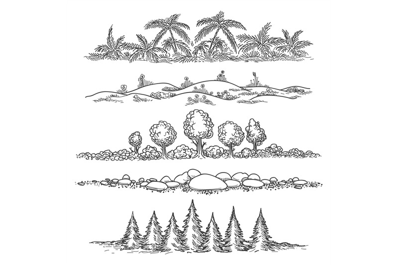 nature-line-landscape-set