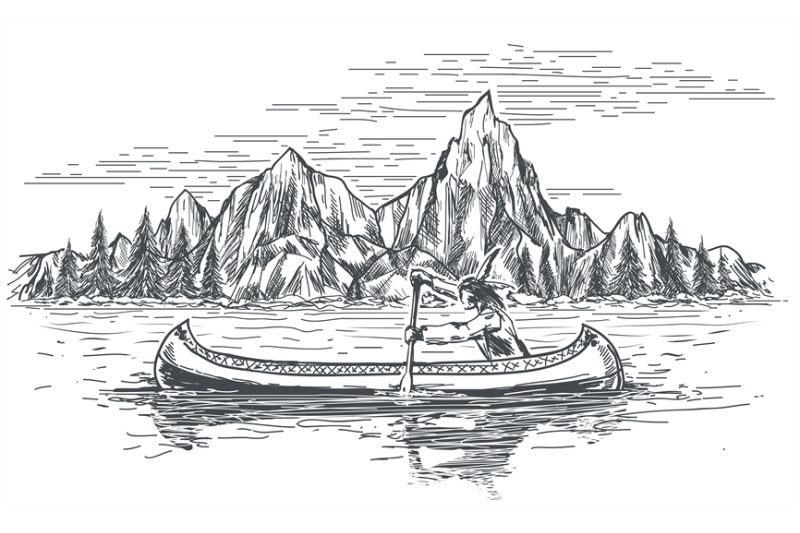 native-american-in-canoe-boat