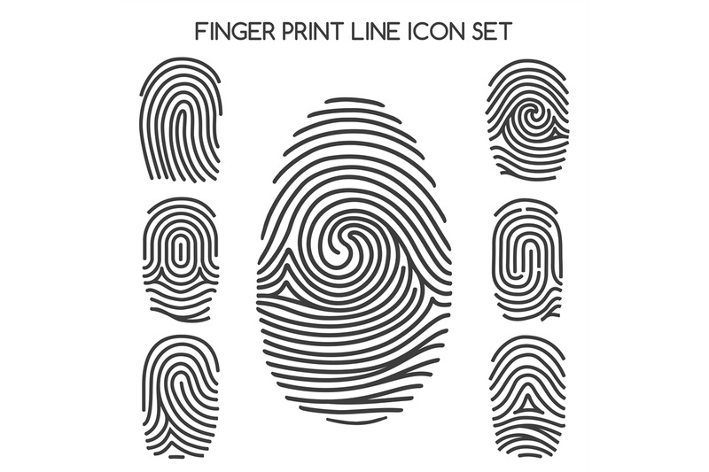 fingerprint-line-icons