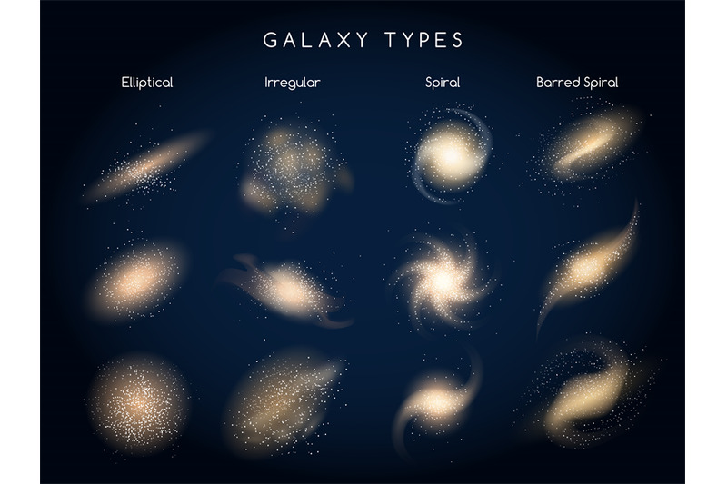 galaxy-types-vector-icons
