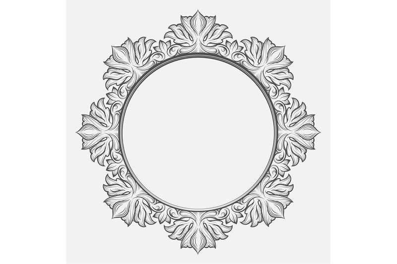 vintage-round-baroque-frame