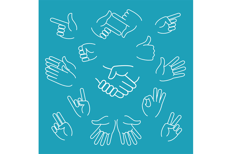 business-hand-gestures-linear-icons