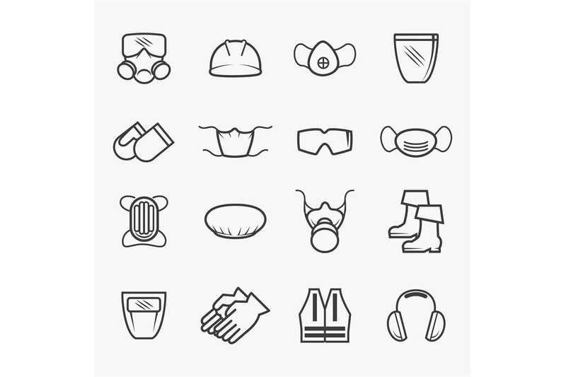 Occupational Safety And Health Icons By Vectortatu | TheHungryJPEG