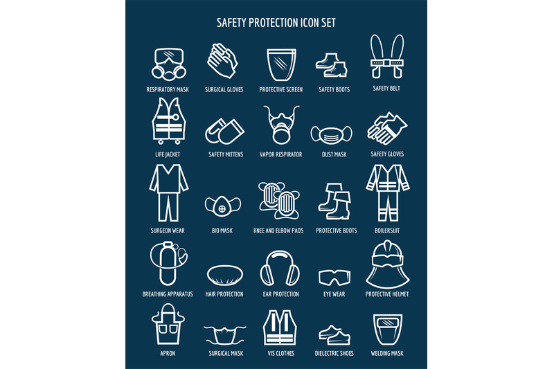 Work Health And Occupational Safety Icons By Vectortatu | TheHungryJPEG