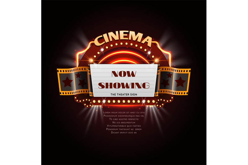 vintage-cinema-sign-glowing-movie-signboard-with-lightbulb-frame-vect