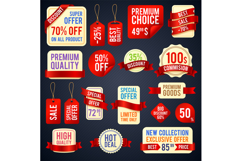 holiday-sale-ribbon-banners-and-sticker-badges-with-promotional-text-v