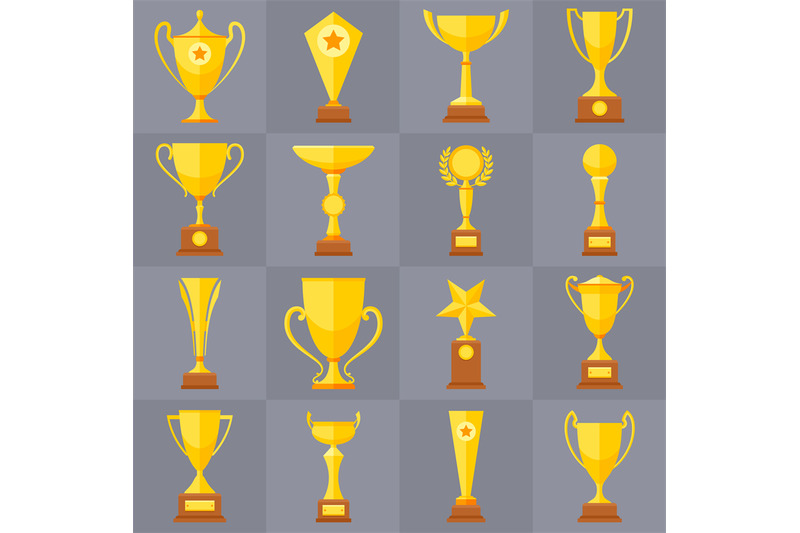 winner-trophy-gold-cups-flat-vector-icons-for-sports-victory-concept