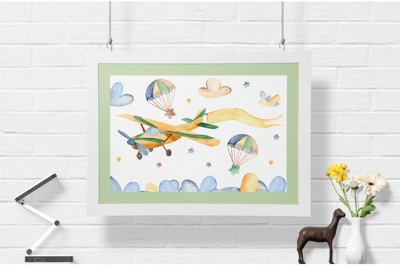 air-transport-watercolor-clipart
