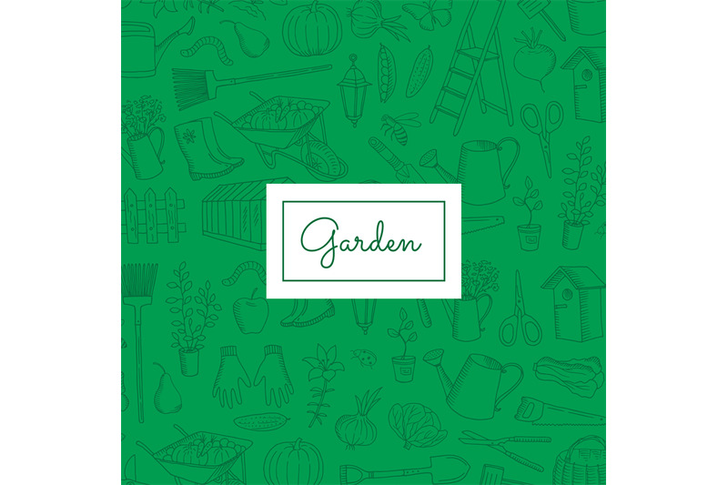 vector-gardening-doodle-icons-background-with-place-for-text-illustrat