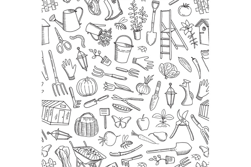 vector-gardening-doodle-icons-background-or-pattern-illustration