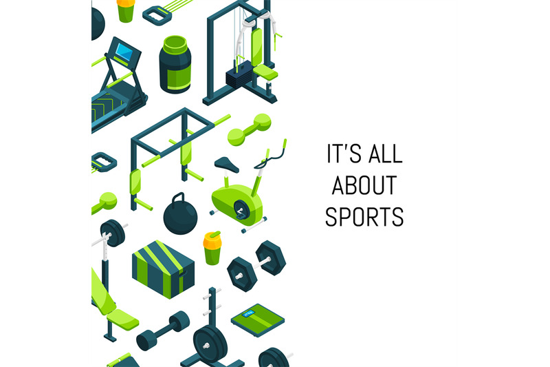 vector-isometric-gym-background
