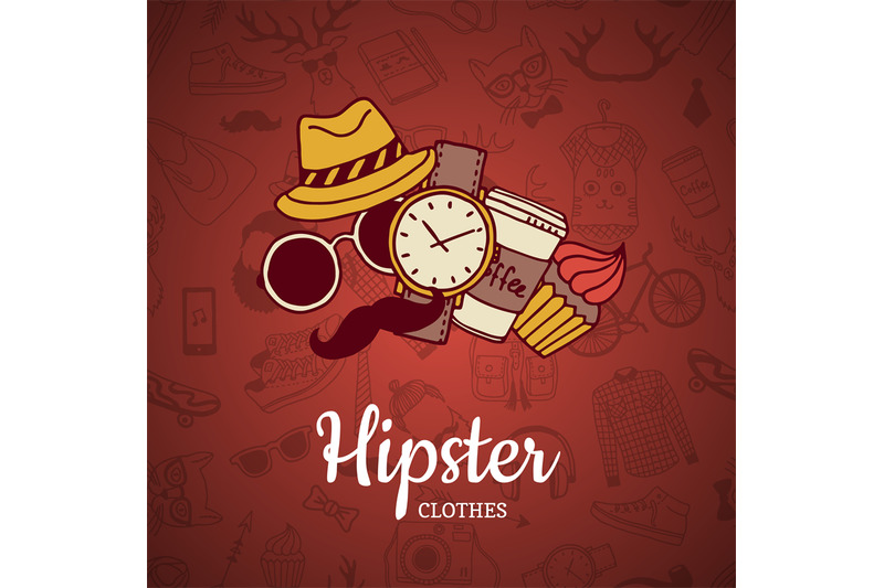 hipster-sketch-concept-with-glasses-ice-cream-and-coffee-vector-hips