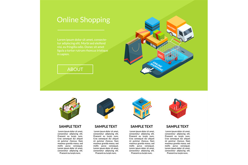 vector-isometric-online-shopping-icons-website-landing-page-template-i