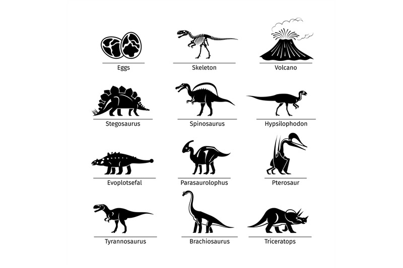 dinosaur-icons-vector