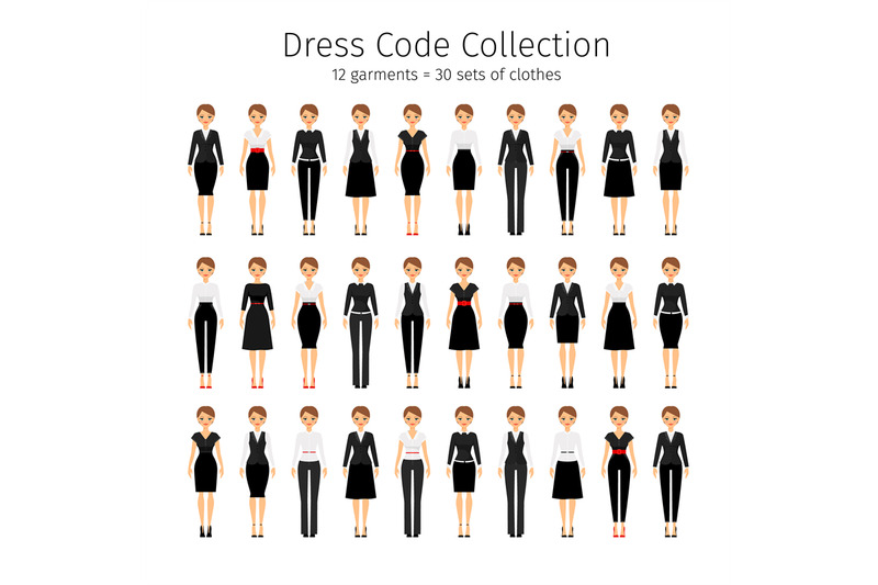 business-woman-vector-set