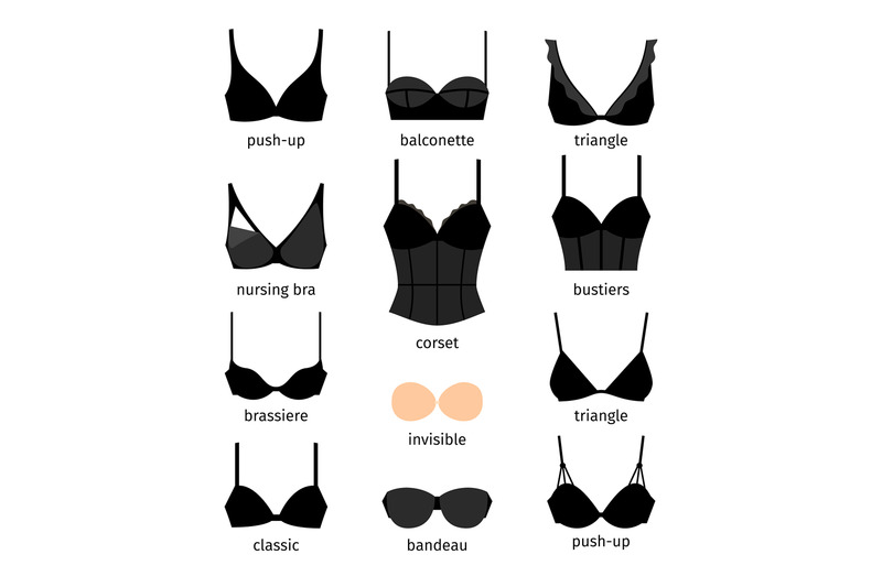 bra-vector-icons-set