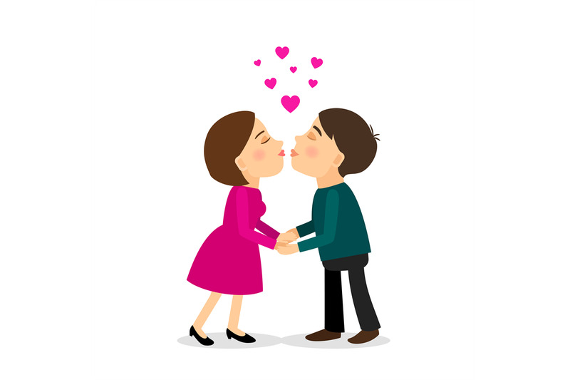 kissing-couple-vector-illustration