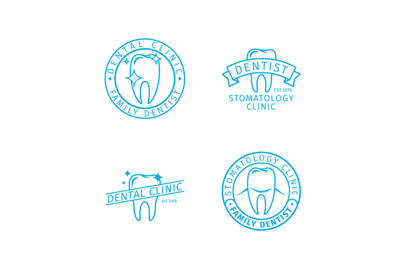 dental-clinic-line-logo-templates