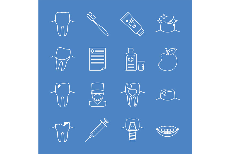 stomatology-dental-line-icons