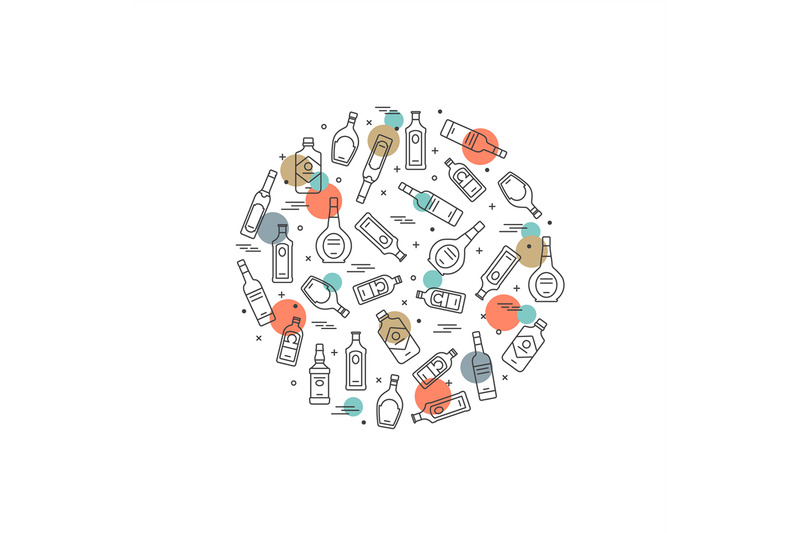 alcoholic-circle-concept-bottles-icons-on-white-background