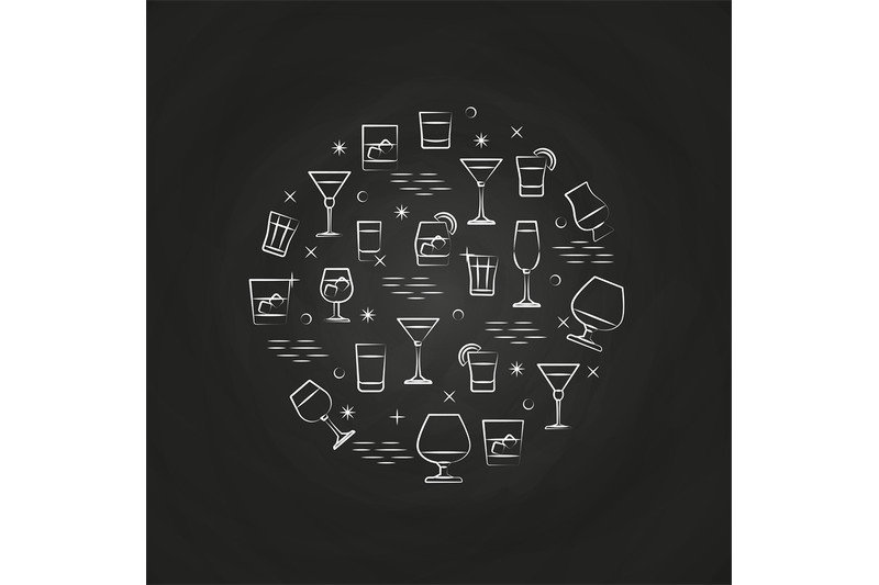 alcoholic-drinks-icons-on-chalkboard
