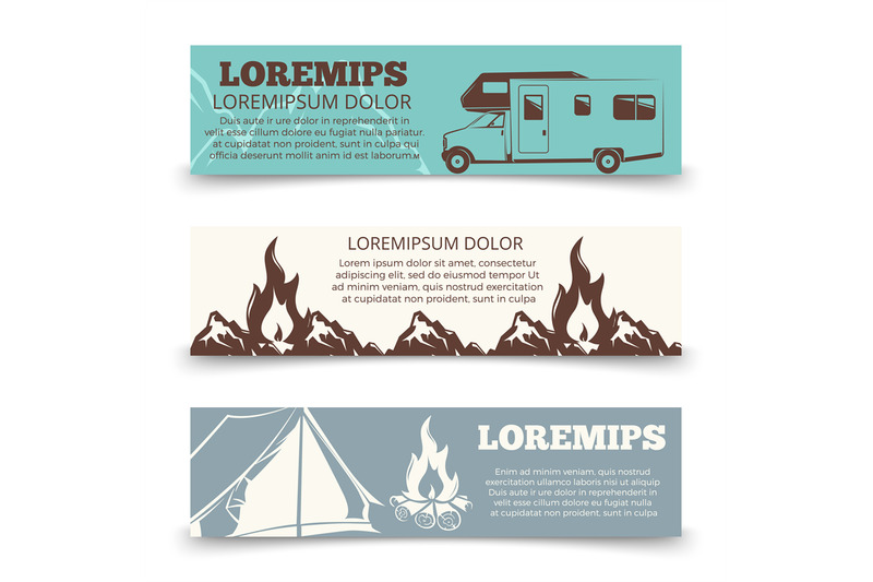 vintage-camping-banners-template-collection
