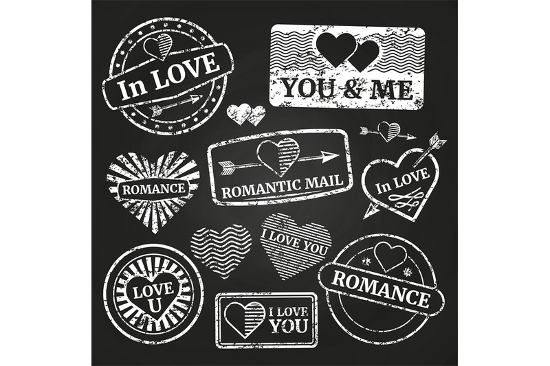 romantic-postage-grunge-stamp-collection